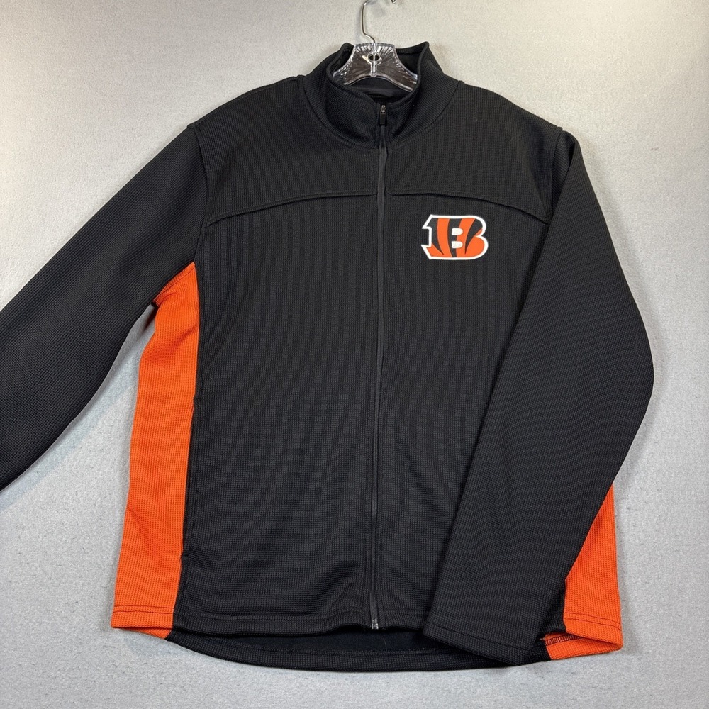 Cincinnati‎ Bengals NFL Jacket X-Large ZIp up Waffle Knit Heavy